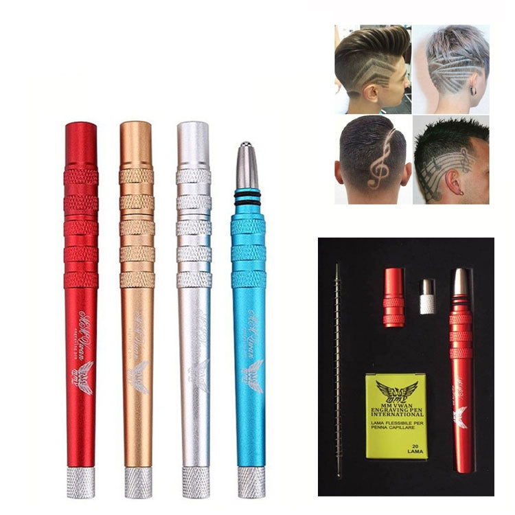 MM VWAN Magic Hairdressing Eyebrow Trimming Engraving Pen Scoring Stainless Steel Razor(Golden) - Hair Trimmer by MM VWAN | Online Shopping UK | buy2fix