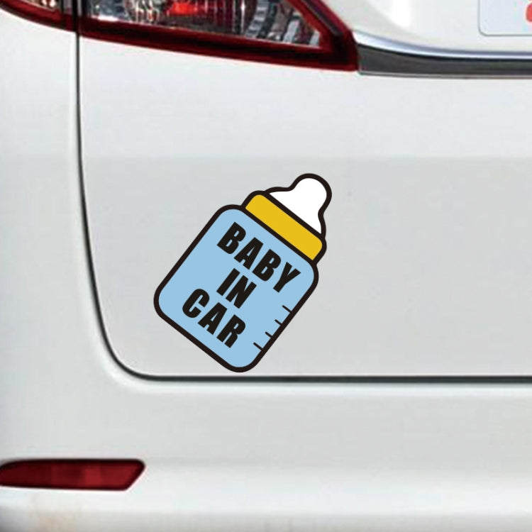 10 PCS There Is A Baby In The Car Stickers Warning Stickers Style: CT223Y Blue Bottom Bottle Adhesive Stickers - Warning Sticker by buy2fix | Online Shopping UK | buy2fix