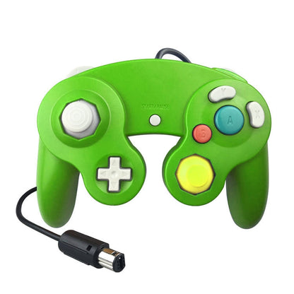 2 PCS Single Point Vibrating Controller Wired Game Controller For Nintendo NGC / Wii, Product color: Green - Gamepads by buy2fix | Online Shopping UK | buy2fix