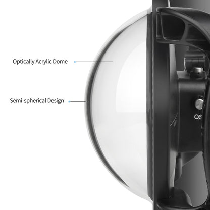 XTGP546 Dome Port Underwater Diving Camera Lens Transparent Cover Housing Case with Handle Trigger For DJI Osmo Action - DJI & GoPro Accessories by buy2fix | Online Shopping UK | buy2fix