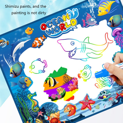 6614 Children Water Drawing Canvas Magic Graffiti Mat, Size: 100 x 80cm New Version - Drawing Toys by buy2fix | Online Shopping UK | buy2fix