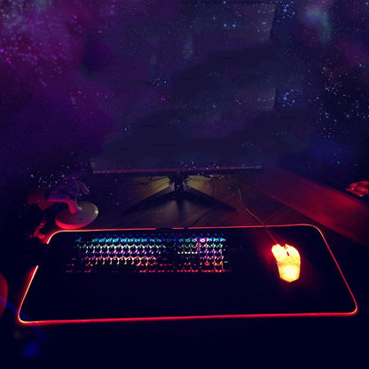 300x350x3mm F-01 Rubber Thermal Transfer RGB Luminous Non-Slip Mouse Pad(Vast Starry Sky) - Mouse Pads by buy2fix | Online Shopping UK | buy2fix