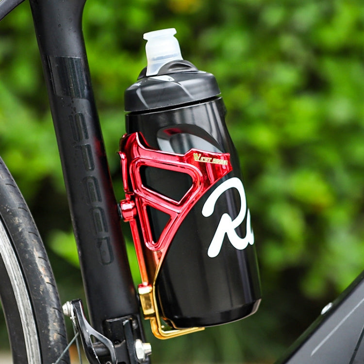 WEST BIKING YP0704033 Bicycle Gradient Water Bottle Holder PC Colorful Cup Bracket(Red Gradient Gold) - Holders by WEST BIKING | Online Shopping UK | buy2fix