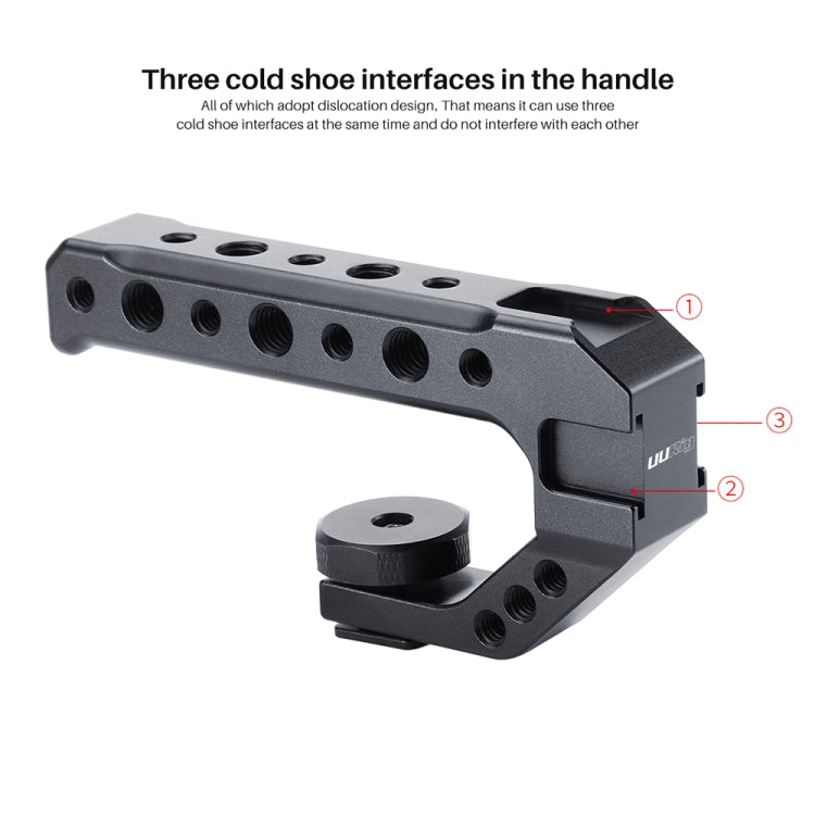 Ulanzi UURig R005 Camera Top Handle Grip with 3 Cold Shoe Adapter Mounts - Camera Stabilizer by Ulanzi | Online Shopping UK | buy2fix