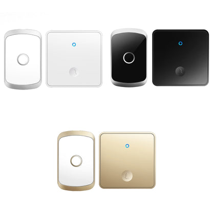 CACAZI FA50 1 For 1 Push-button Self-generating Wireless Doorbell, Plug:UK Plug(Black) - Wireless Doorbell by CACAZI | Online Shopping UK | buy2fix