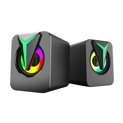 FT-25-1 RGB Colorful Lighting Desktop Computer Speaker(Black) -  by buy2fix | Online Shopping UK | buy2fix