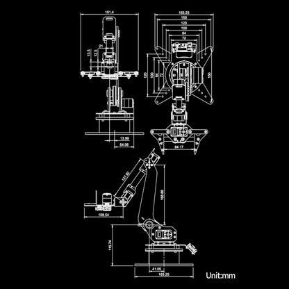 Waveshare High-Torque Serial Bus Servo, Desktop Robotic Arm Kit, Based On ESP32, 5-DOF, Plug:UK Plug - Consumer Electronics by WAVESHARE | Online Shopping UK | buy2fix