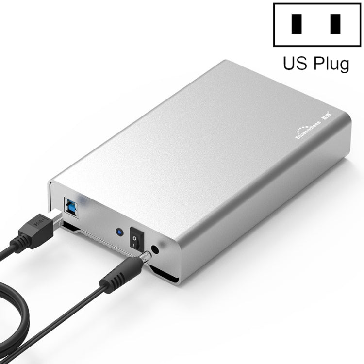 Blueendless U35Q 3.5 Inch Full Metal Mobile Hard Disk Box Type-C/Usb3.0 SATA Serial Desktop PC External Hard Disk Box US Plug (USB 3.0) - HDD Enclosure by Blueendless | Online Shopping UK | buy2fix