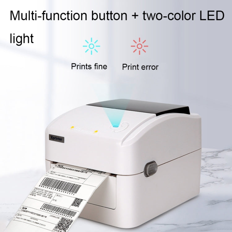 Xprinter XP-420B 108mm Express Order Printer Thermal Label Printer, Style:USB+LAN Port(EU Plug) - Consumer Electronics by Xprinter | Online Shopping UK | buy2fix