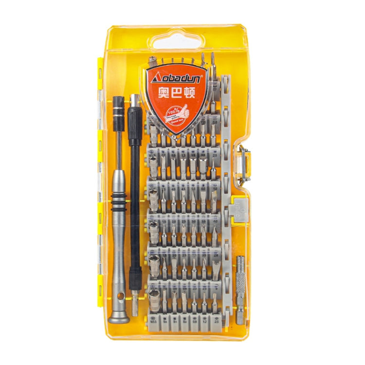 Obadun 9800 58 in 1 Screwdriver Set Manual CRV Batch Mobile Phone Disassembly Glasses Repair Tool(Yellow) - Screwdriver Set by Obadun | Online Shopping UK | buy2fix