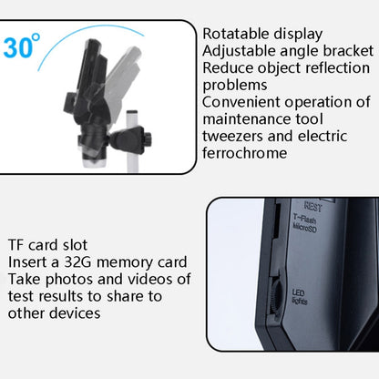 G1000 Digital Microscope HD Mobile Phone Repair Electron Microscope, Specification: Aluminum Alloy Bracket - Digital Microscope by buy2fix | Online Shopping UK | buy2fix