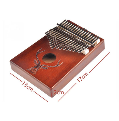 17-Tone Beginner Finger Piano Deer Head Kalimba Thumb Piano(Retro Kit) - Keyboard Instruments by buy2fix | Online Shopping UK | buy2fix