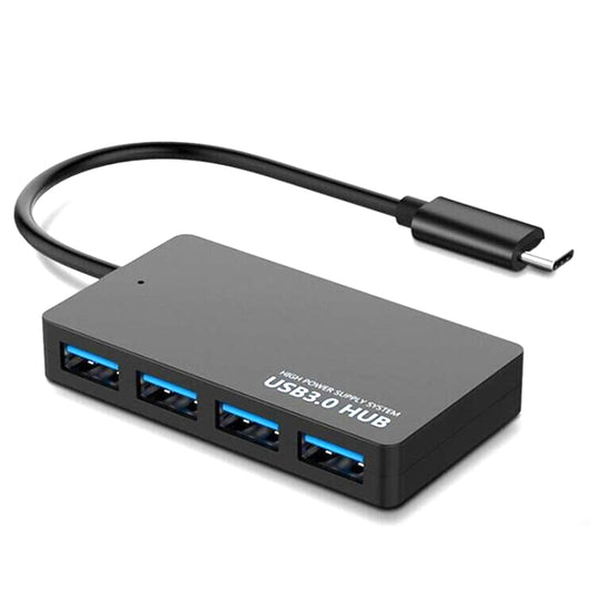 KYTC47 4 Ports USB Adapter Cable High Speed USB Docking Station Multi-Interface HUB Converter, Colour: Black Type-C - Computer & Networking by buy2fix | Online Shopping UK | buy2fix