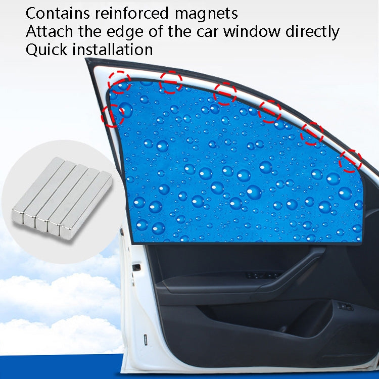 4 PCS R-2938 Single-Layer Sun Protection Magnetic Car Curtain Vehicle Water Drop Sunshade(Blue Rear) - In Car by buy2fix | Online Shopping UK | buy2fix