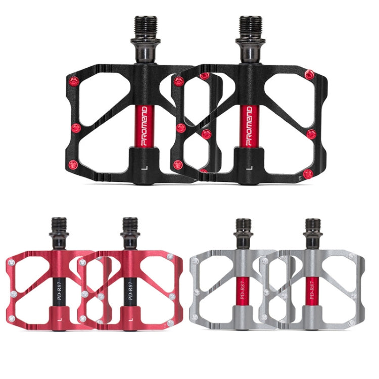 1 Pair PROMEND Mountain Bike Road Bike Bicycle Aluminum Pedals(PD-R87 Red) - Outdoor & Sports by PROMEND | Online Shopping UK | buy2fix