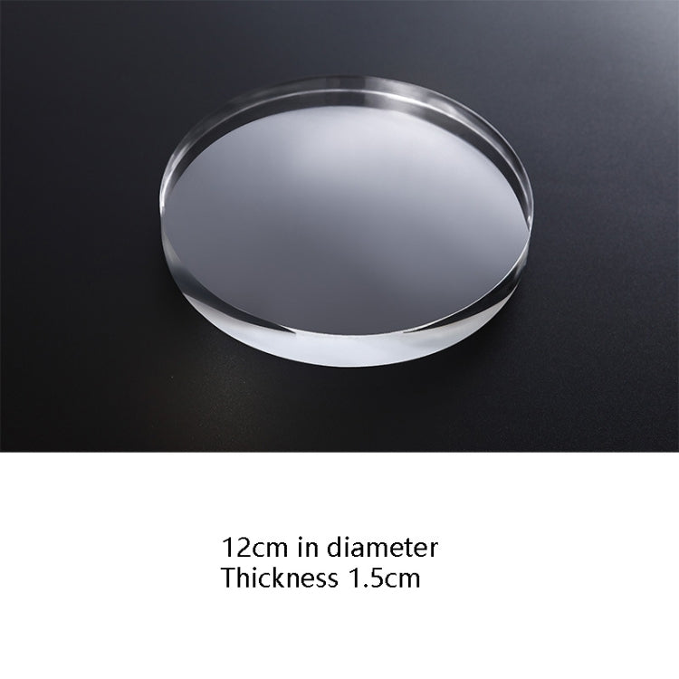 Round 12x1.5cm Transparent Acrylic Geometric Photo Props Photography Background Plate Ornaments - Camera Accessories by buy2fix | Online Shopping UK | buy2fix