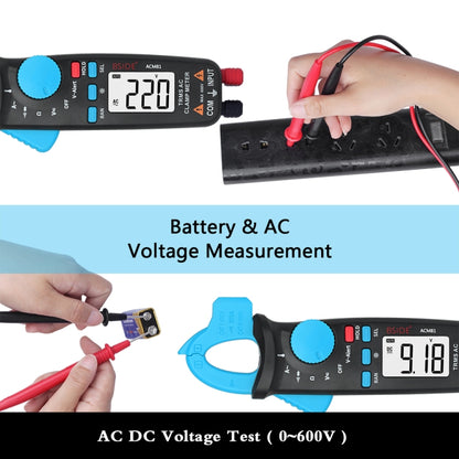 BSIDE ACM81 Digital Clamp Meter Auto-Rang 1mA Accuracy 200A Current DC AC Multimeter(Black) - Digital Multimeter by BSIDE | Online Shopping UK | buy2fix