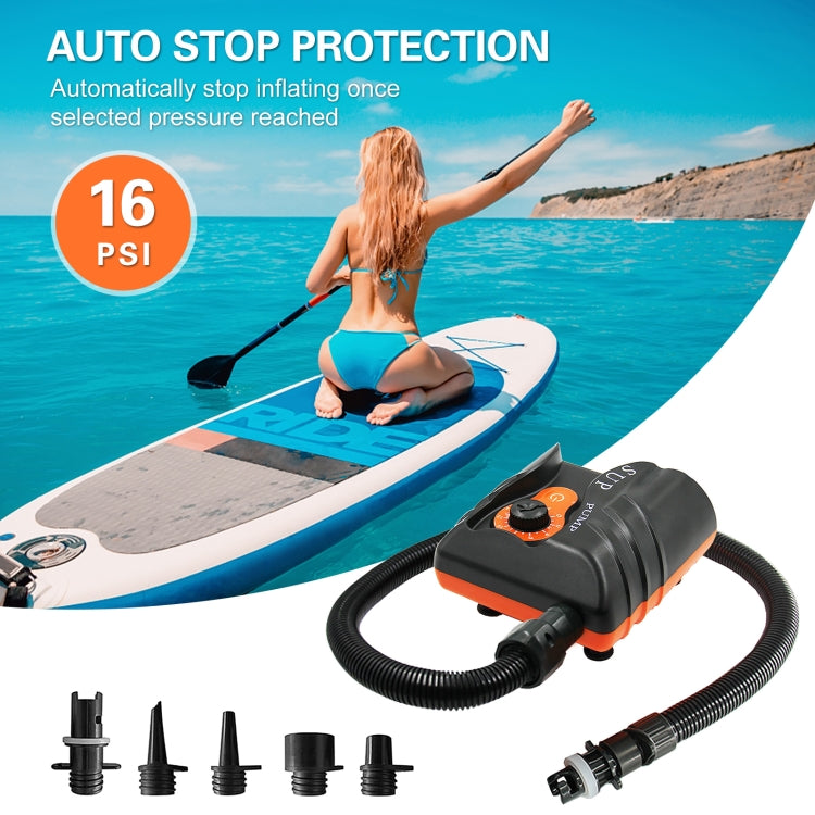 HT-785 SUP Paddle Board 16PSI High Pressure Car Inflatable Pump 12V Electric Air Pump With 6 Connectors - In Car by buy2fix | Online Shopping UK | buy2fix