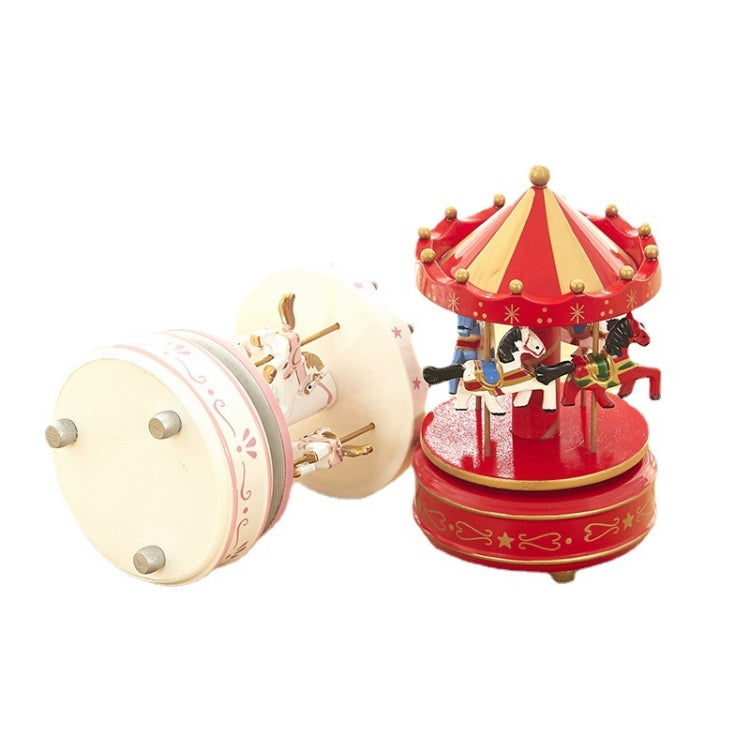 Sky City Carousel Clockwork Music Box Couples Birthday Gift(K0121 Flowers Grass Red) - Home & Garden by buy2fix | Online Shopping UK | buy2fix