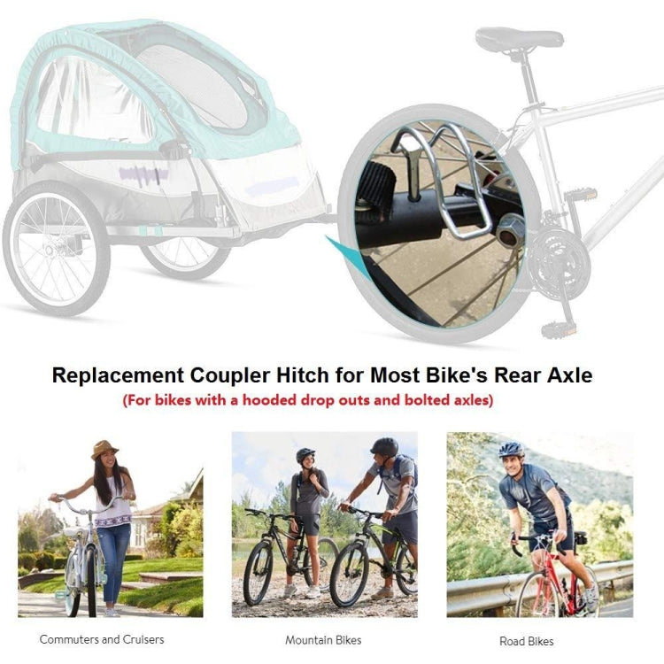 2 PCS Baby Pet Debris Bicycle Trailer Accessories Traction Head, Style: With Buckle - Retaining Clips by buy2fix | Online Shopping UK | buy2fix