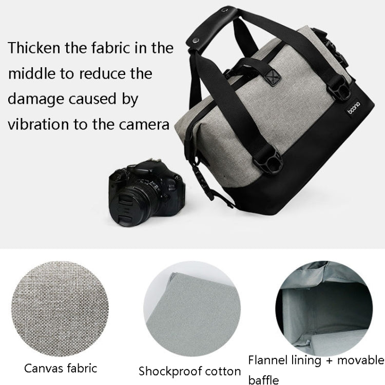 Baona BN-H014 SLR Camera Shoulder Bag Digital Storage Protective Waterproof Bag(Gray) - Camera Accessories by Baona | Online Shopping UK | buy2fix