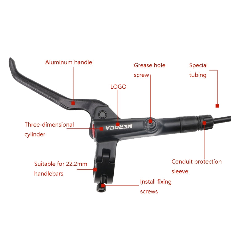 Meroca M800 Bicycle Brake Mountain Bike Universal Bilateral Brake Oil Pressure Disc Brake, Style: Right Front 800mm - Bicycle Brake Parts by Meroca | Online Shopping UK | buy2fix