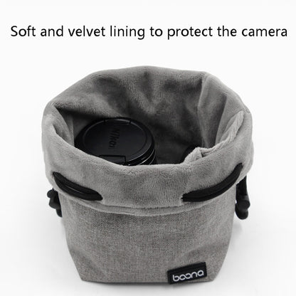 Benna Waterproof SLR Camera Lens Bag  Lens Protective Cover Pouch Bag, Color: Round Large(Gray) - Camera Accessories by Benna | Online Shopping UK | buy2fix