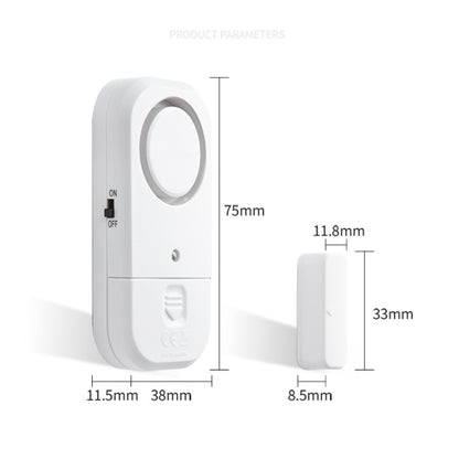 N911S Home Door Window Induction Alarm Household Door Magnetic Wireless Anti-Theft Alarm(Host + Magnetic Strip) - Security by buy2fix | Online Shopping UK | buy2fix