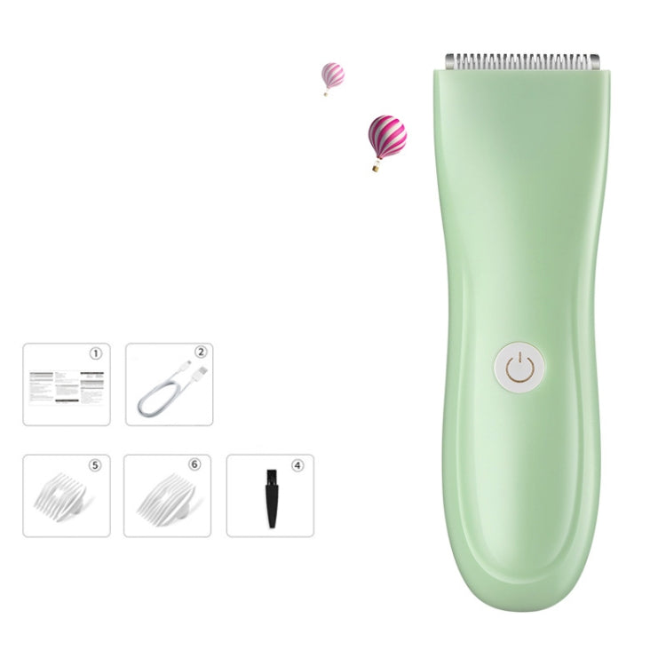 Infant And Children Hair Clipper Electric Hair Clipper Rechargeable Shaving Cutter(Green) - Hair Trimmer by buy2fix | Online Shopping UK | buy2fix