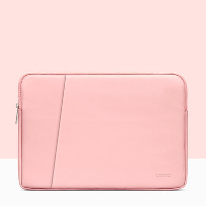 Baona BN-Q004 PU Leather Laptop Bag, Colour: Double-layer Pink, Size: 13/13.3/14 inch - 14.1 inch by Baona | Online Shopping UK | buy2fix