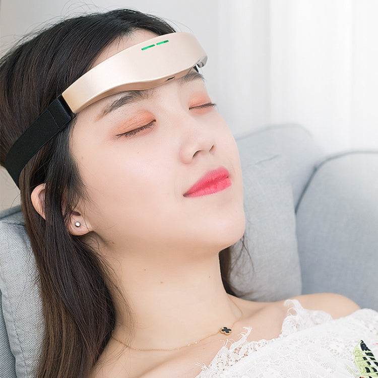 Head Massager Wireless Micro Current Intelligent EMS Sleeper(Gold) - Massage & Relaxation by buy2fix | Online Shopping UK | buy2fix