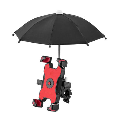 CYCLINGBOX Bicycle Mobile Phone Bracket With Parasol Rider Mobile Phone Frame, Style: Handlebar Installation (Red) - Holders by CYCLINGBOX | Online Shopping UK | buy2fix