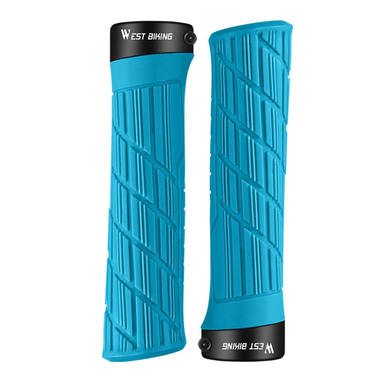 WEST BIKING Bicycle Anti-Skid And Shock-Absorbing Comfortable Grip Cover(Blue) - Decorative Accessories by WEST BIKING | Online Shopping UK | buy2fix