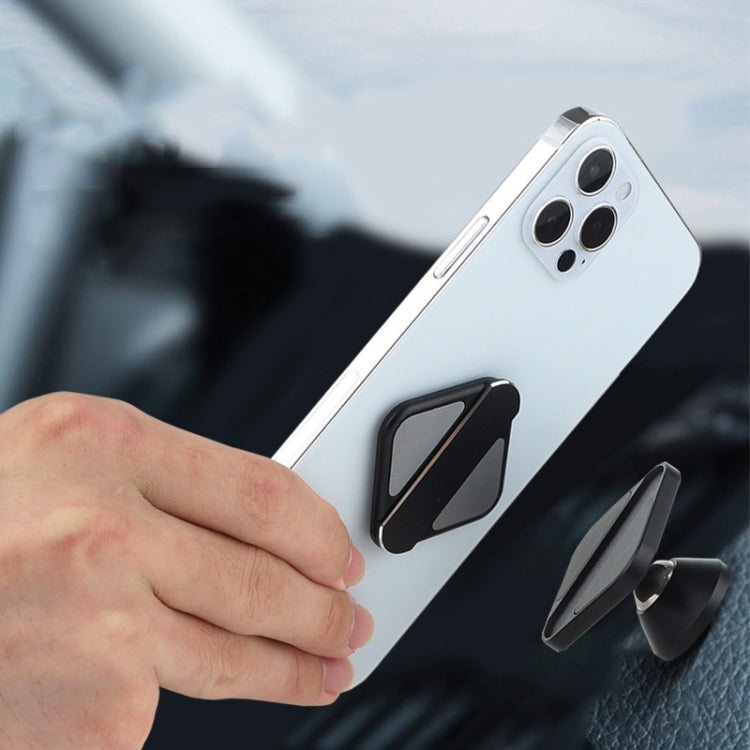 Aluminum Alloy Car Mobile Phone Bracket Portable Phone Desktop Folding Frame(Black) - In Car by buy2fix | Online Shopping UK | buy2fix