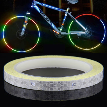 5 Rolls Bicycle Mountain Bike Motorcycle Sticker Car Contour Reflective Sticker Night Riding Reflective Sticker, Size: 2 x 800cm(White) - Decorative Accessories by buy2fix | Online Shopping UK | buy2fix