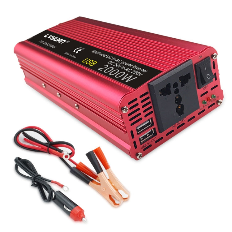 LVYUAN Car Inverter Dual USB Power Converter, Specification: 12V to 110V 2000W US Plug - In Car by LVYUAN | Online Shopping UK | buy2fix