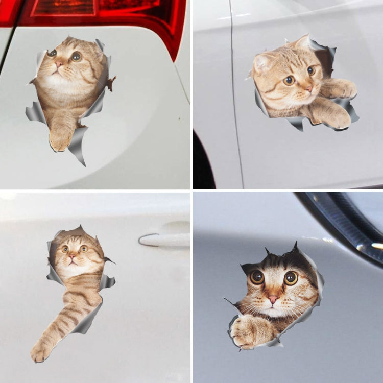 4 PCS Style 3 Small 3D Stereo Cat Car Sticker Car Body Scratches And Occlusion Stickers - In Car by buy2fix | Online Shopping UK | buy2fix