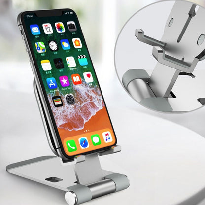 Magsafe Wireless Charging Stand Aluminum Alloy Folding Desktop Live Bracket(Silver) - Desktop Holder by buy2fix | Online Shopping UK | buy2fix