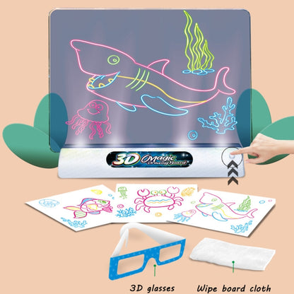 Multifunctional Luminous 3D Children Drawing Board, Without Watercolor Pen, Style: Luminous Ocean - Drawing Toys by buy2fix | Online Shopping UK | buy2fix