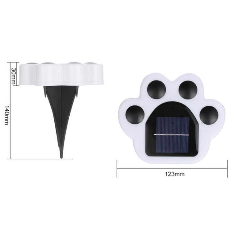 Bear Paw Outdoor Solar LED Courtyard Buried Light(White Light) - Buried Lights by buy2fix | Online Shopping UK | buy2fix