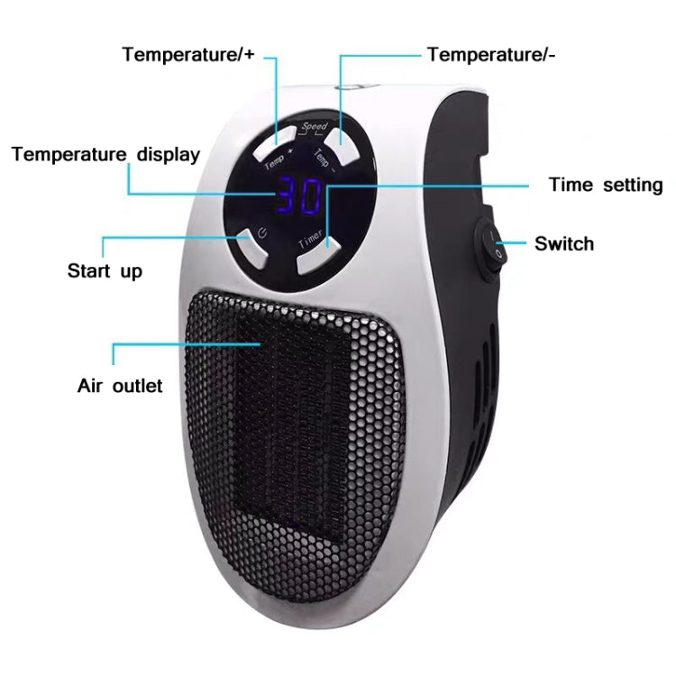 Household Multifunctional Intelligent Temperature Control Small Heater, Specification: EU Plug - Consumer Electronics by buy2fix | Online Shopping UK | buy2fix