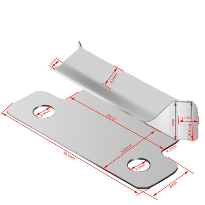 10 PCS 3D Printer Lattice Glass Stainless Steel Clamp - Parts by buy2fix | Online Shopping UK | buy2fix