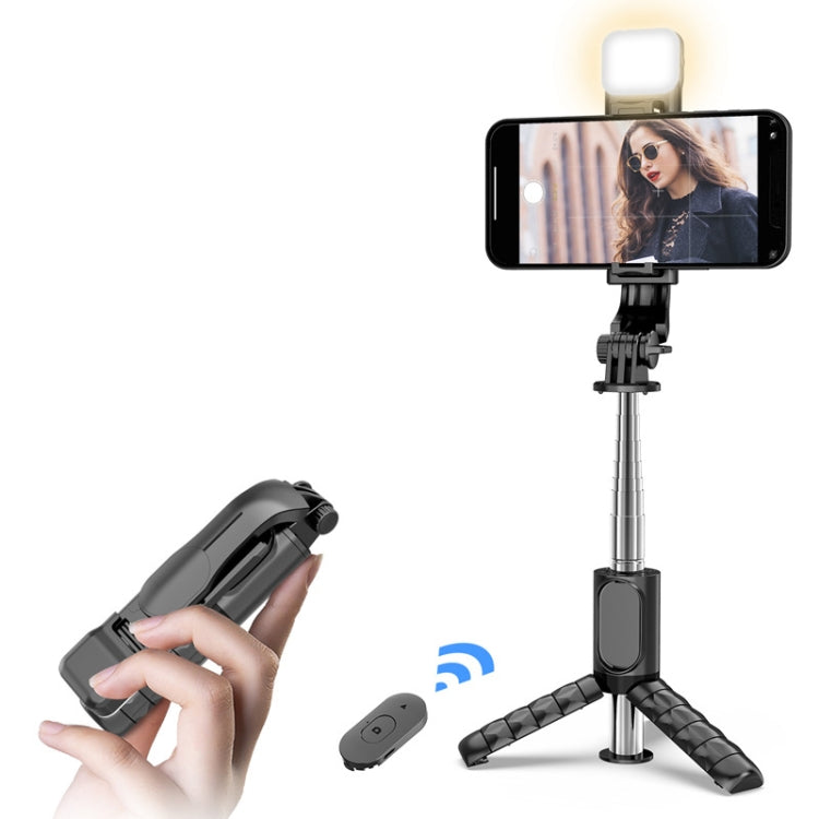 Mini Selfie Stick Integrated Multifunctional Bluetooth Selfie, Specification: Q11S 76cm With Fill Light - Selfie Sticks by buy2fix | Online Shopping UK | buy2fix