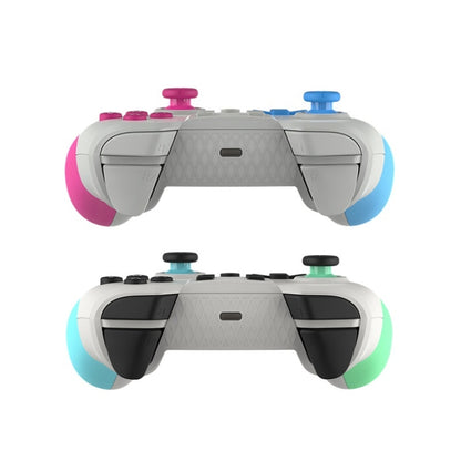 T23 Macro Programming Six-Axis Wireless Bluetooth Handle With NFC For Switch Pro(Blue Pink) - Gamepads by buy2fix | Online Shopping UK | buy2fix