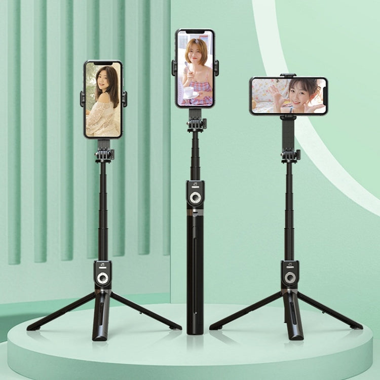 P80 1.33m Integrated Bluetooth Selfie Stick With Vibrato Remote Control Makeup Mirror - Consumer Electronics by buy2fix | Online Shopping UK | buy2fix