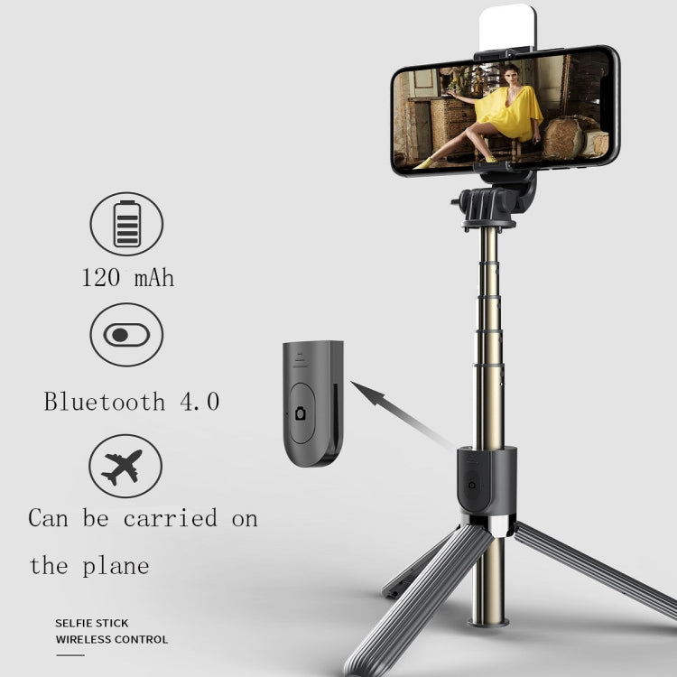 L03S Bluetooth Fill Light Tripod Integrated Selfie Stick(Black) - Consumer Electronics by buy2fix | Online Shopping UK | buy2fix