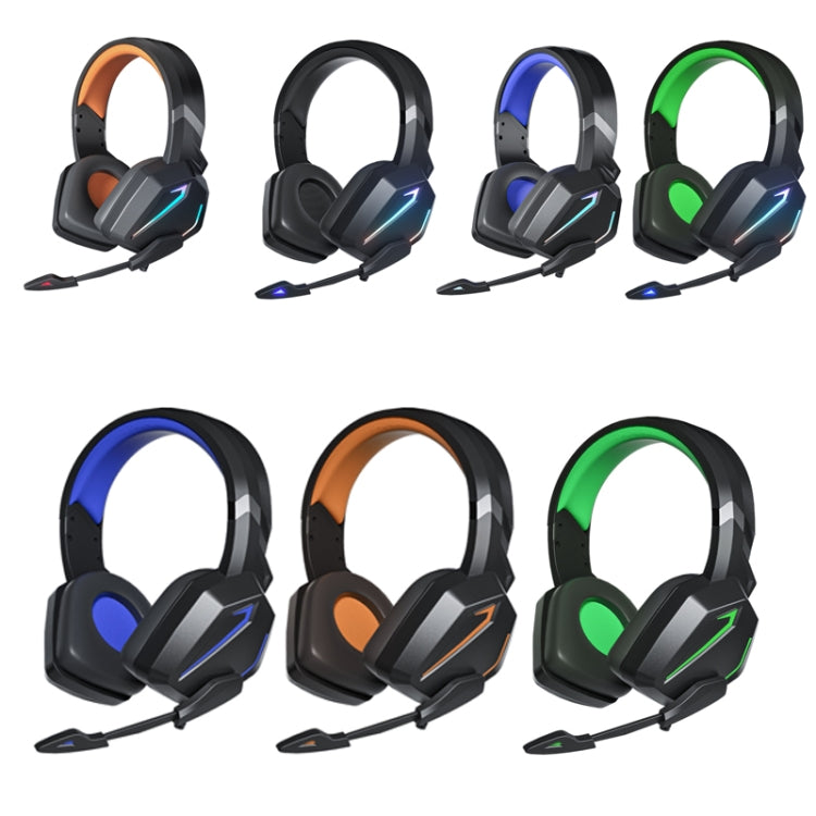 Soyto SY-G20 RGB Dual Streamer Gaming Computer Headset, Style: Non-luminous Version (Black Blue) - Multimedia Headset by Soyto | Online Shopping UK | buy2fix