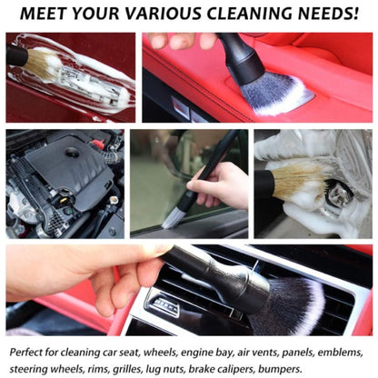 Car Air Conditioner Outlet Brush Interior Cleaning Soft Brush, Specification: Small+Large(Red) - In Car by buy2fix | Online Shopping UK | buy2fix