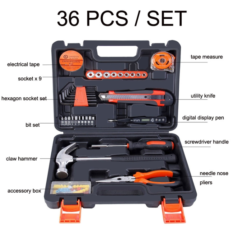 36 PCS / Set JT-36 Household Manual Hardware Tool Combination Set - Combination Kit by buy2fix | Online Shopping UK | buy2fix