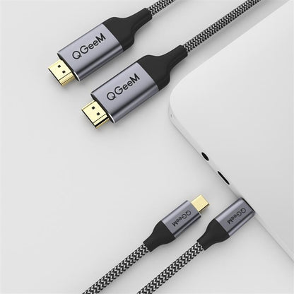 QGeeM QG-UA09 Type-C To HDMI Cable 1.8m - Cable by QGeeM | Online Shopping UK | buy2fix